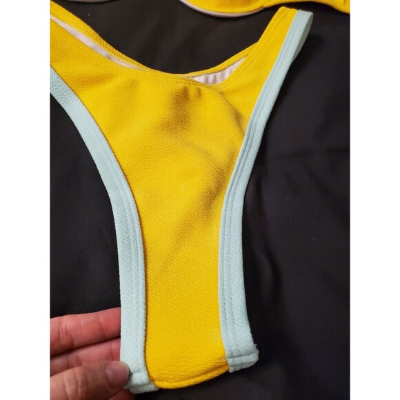 MakeMeChic Women's High Waisted Bikini Sets Color Block 2 Piece Swimsuit Bathing - Picture 10 of 13